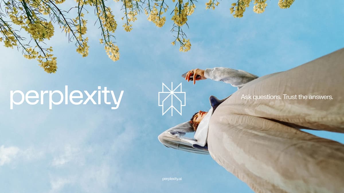 Perplexity wordmark and interface details
