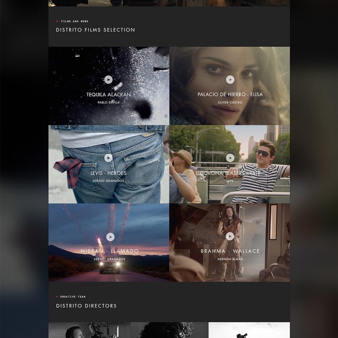 Rebrand And Website Redesign For Distrito Films