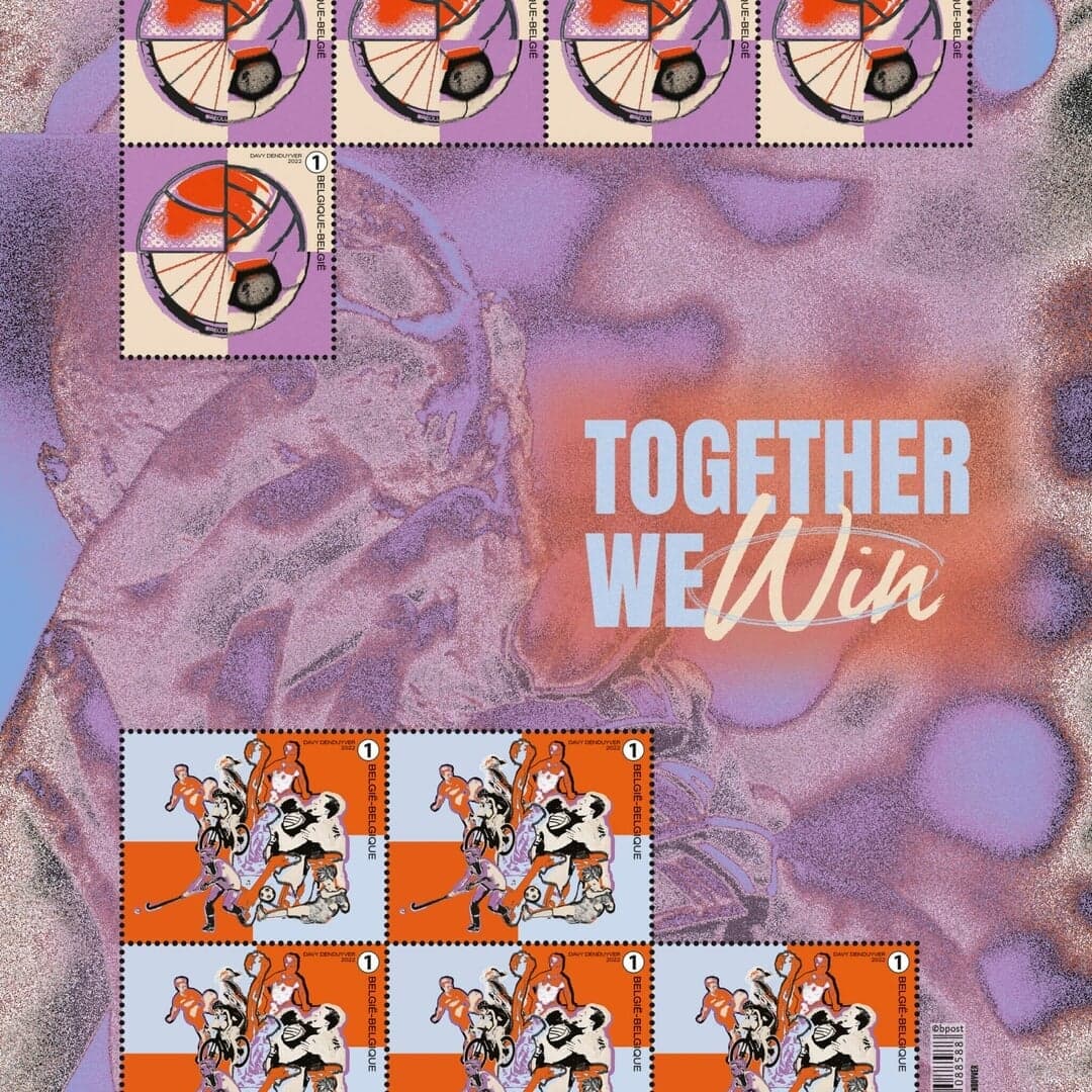 Stamp Design For Bpost Teamsport Series