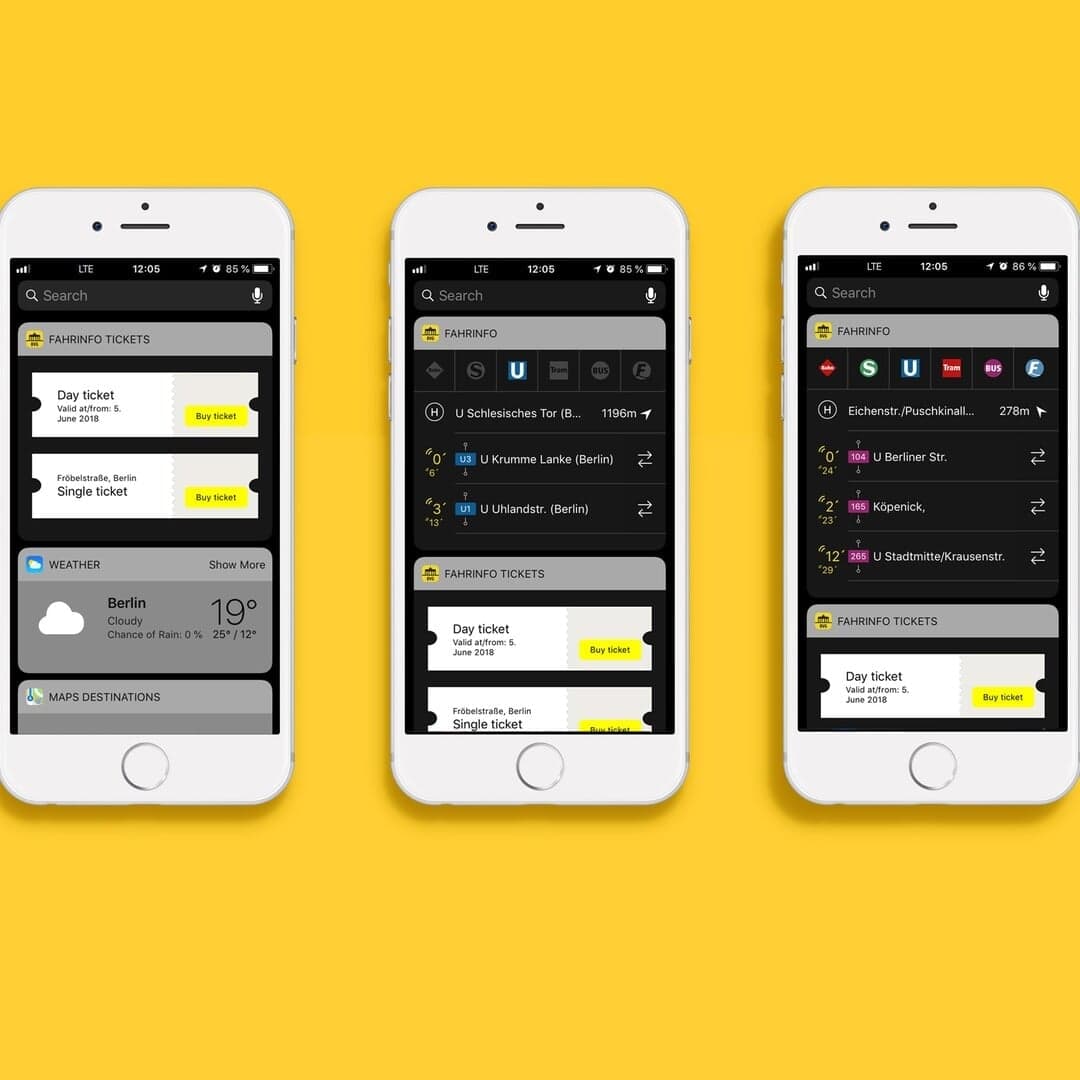 App And Widget Design For Berlin Public Transportation