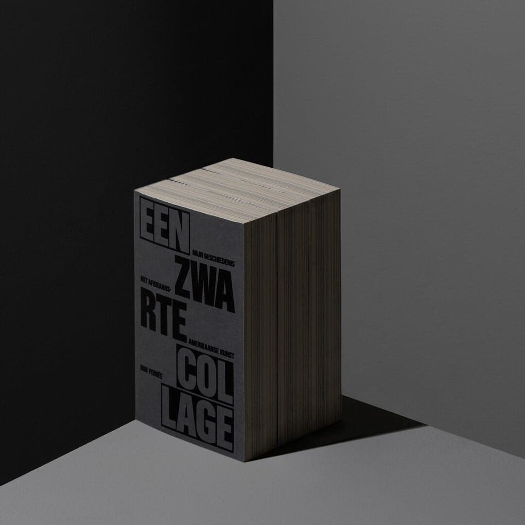 Editorial Design For A Black Collage Book