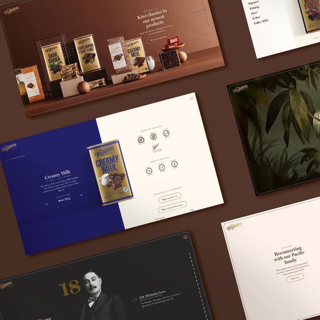 Website Redesign For Whittaker’s Online Chocolate Experience