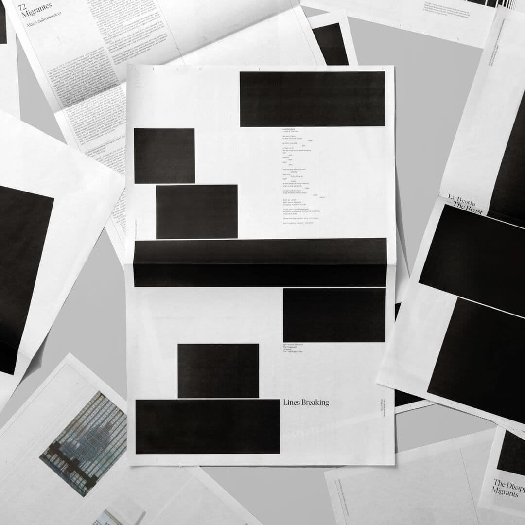 Editorial Design For Lines Breaking Newspaper