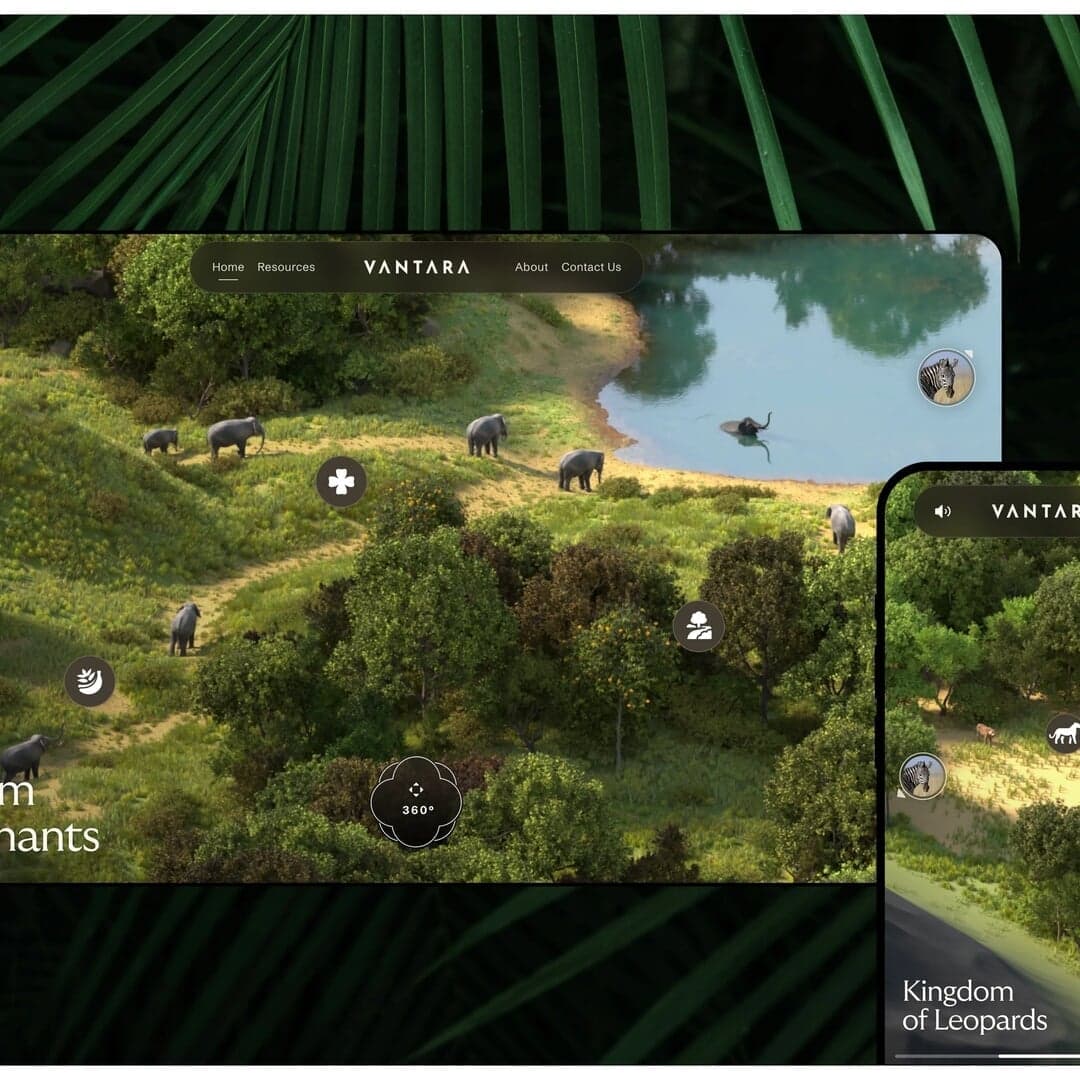 Website Design And Development For Vantara Animal Conservation Center