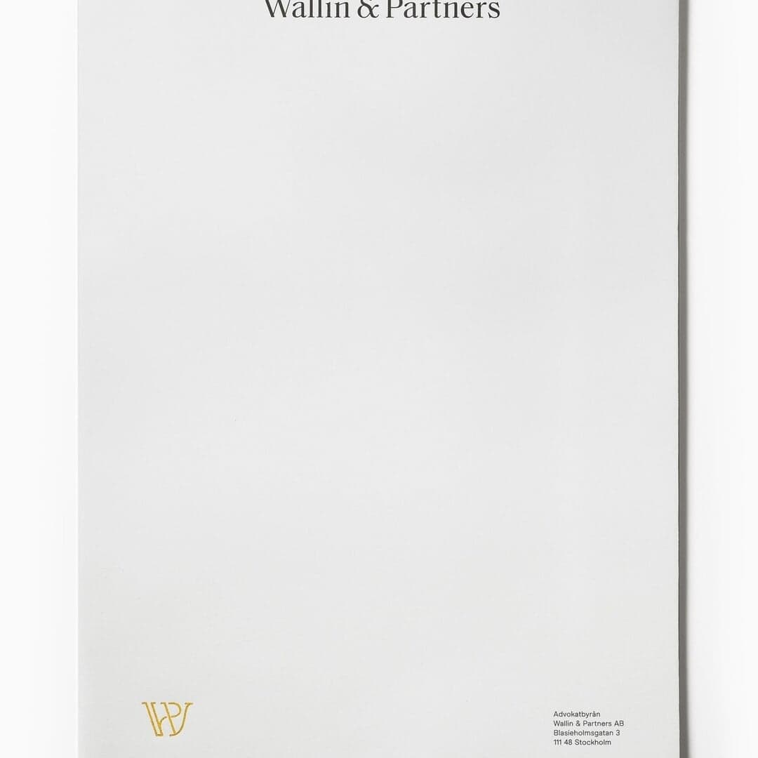 Visual Identity For Wallin And Partners
