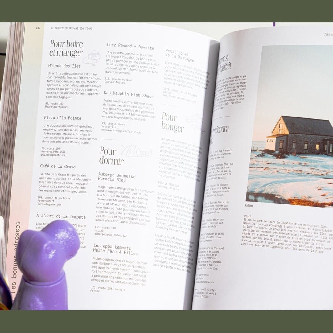 Book Design For Le Québec En Prenant Son Temps