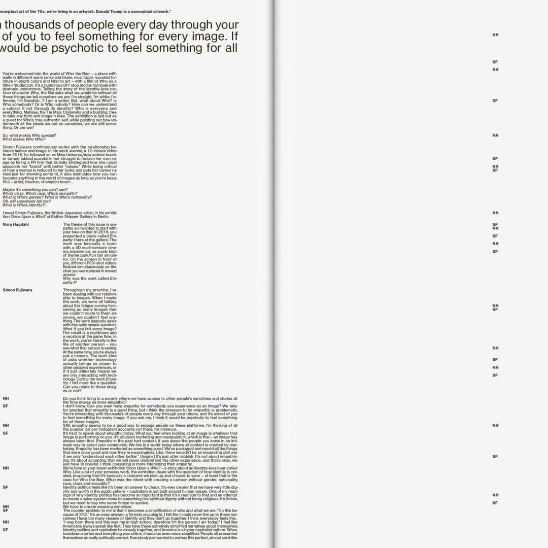 Editorial Design For Numéro Berlin Ss22 Empathie