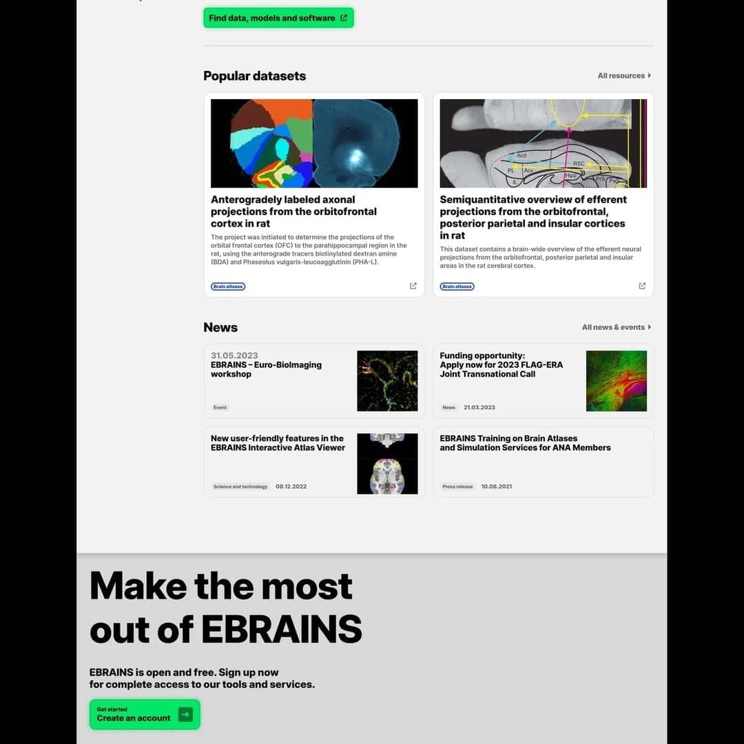 Website Design For Ebrains Open Science Platform