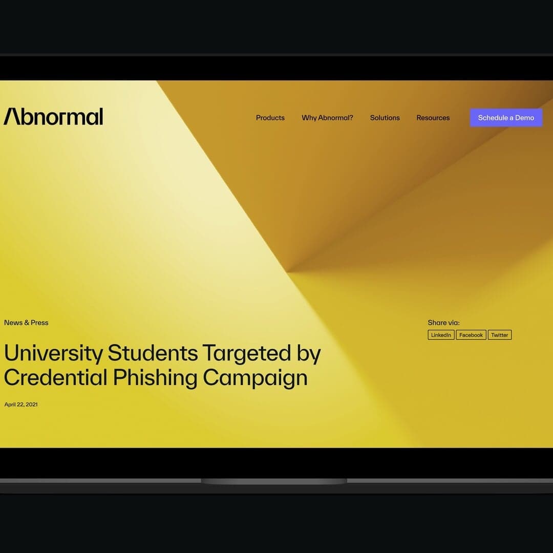 Brand Identity And Website Design For Abnormal Security