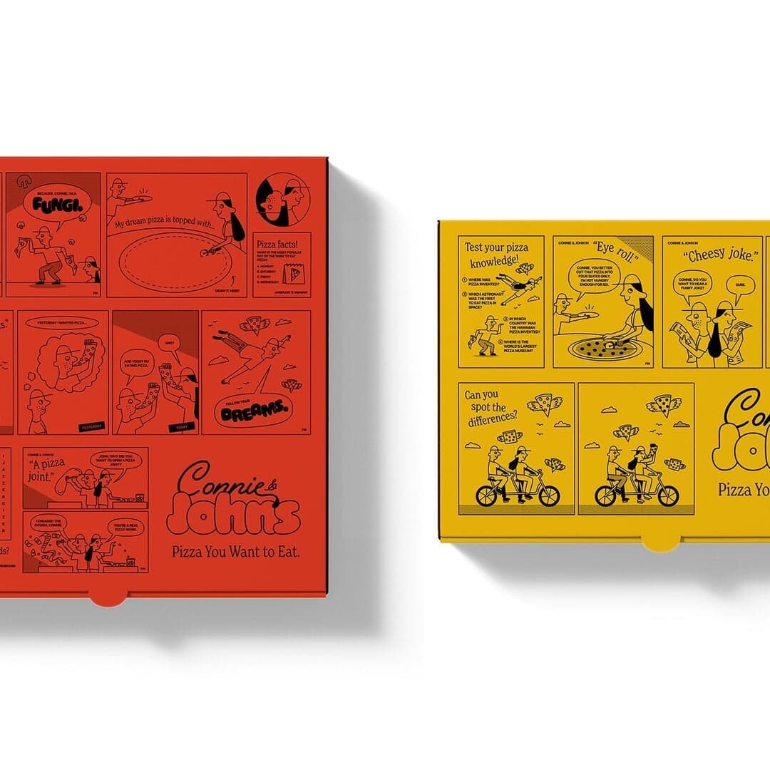 Brand Identity Refresh For Connie & John's Pizza