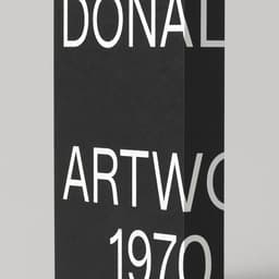 Book Design For Donald Judd Artworks 1970–1994 cover image