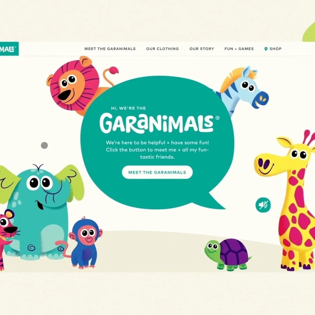 Interactive Website Design For Garanimals