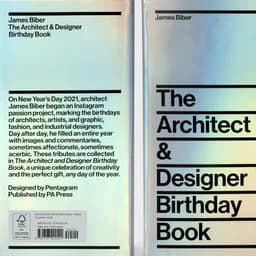 Book Design For The Architect And Designer Birthday Book cover image