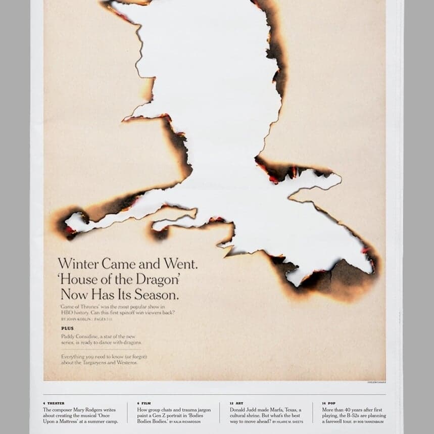 Editorial Concept For The New York Times House Of The Dragon Feature