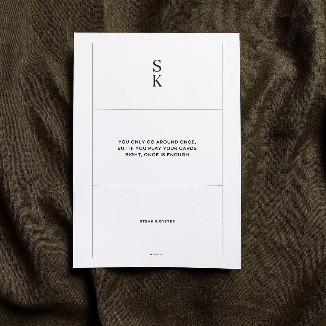 Brand Identity For Sk Steak & Oyster