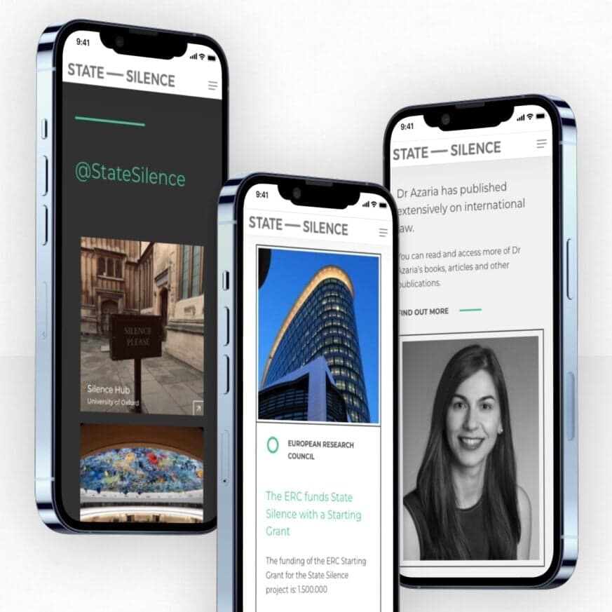 Website And Branding For Ucl State Silence Research Project