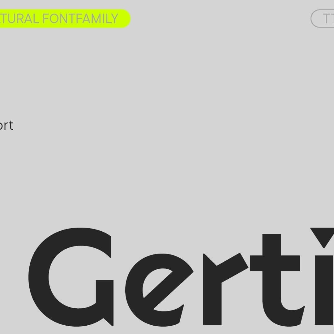 Typeface Design For Tt Gertika