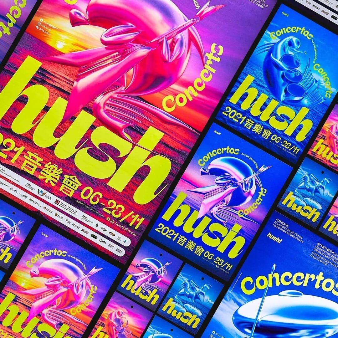 Visual Identity For Hush! 2021 Concerts