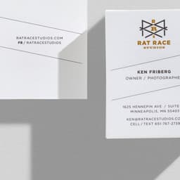 Engraved Business Cards For Rat Race Studios cover image