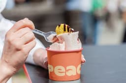 Brand Identity And Packaging For Peachy Smoothie And Ice Cream Shop - thumbnail 4