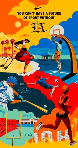 Lettering And Illustration For Nike Commitment To La - thumbnail 2