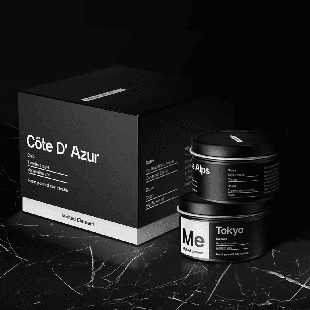 Brand And Packaging Design For Melted Element Candle Brand