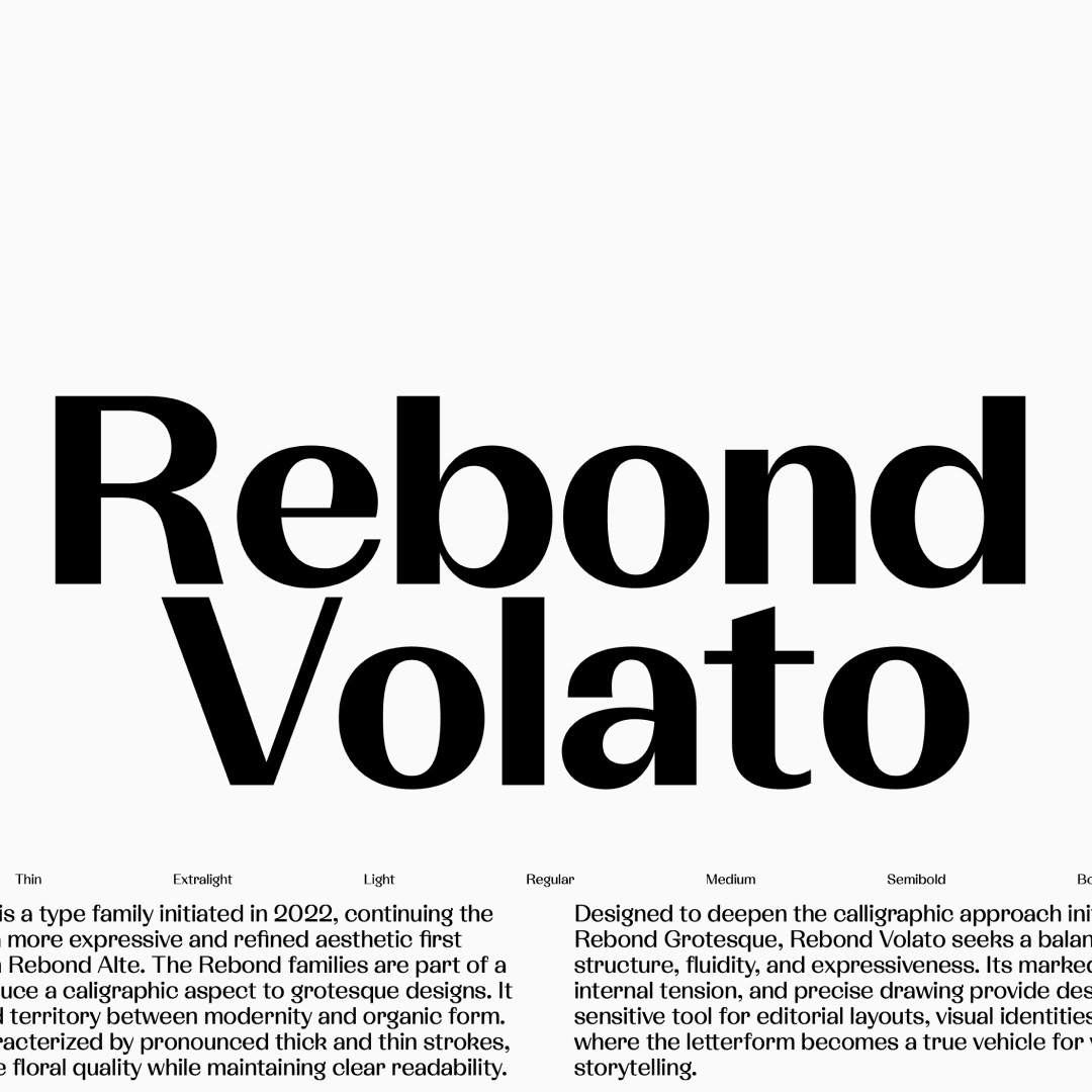 Typeface Design For Rebond Volato