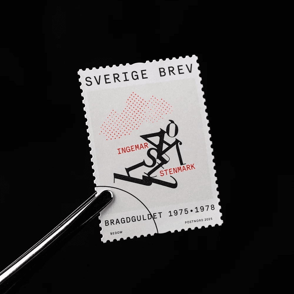 Postage Stamp Design For Postnord Bragdguldet Centenary