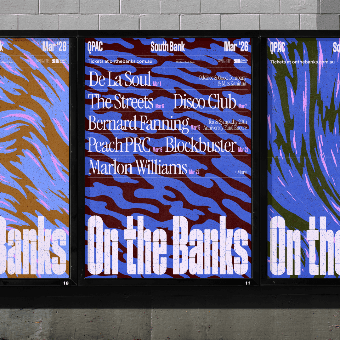 Festival Identity For On The Banks Concert Series