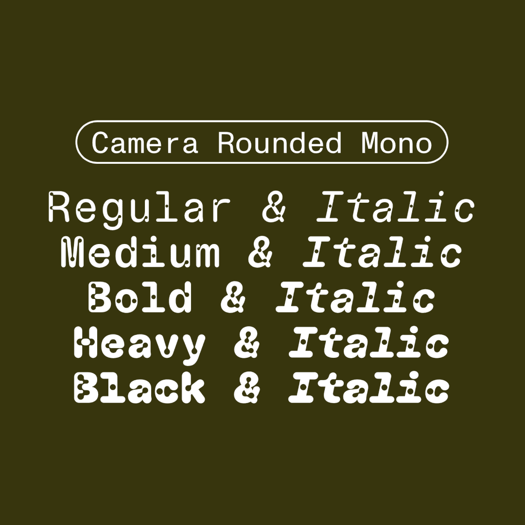 Typeface Design For Camera Rounded