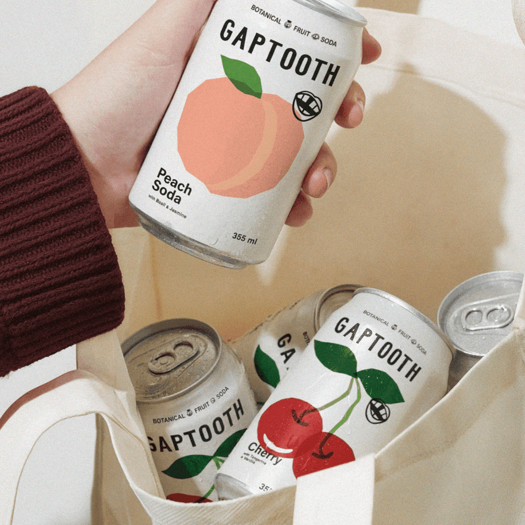 Brand Identity And Packaging For Gap Tooth Soda