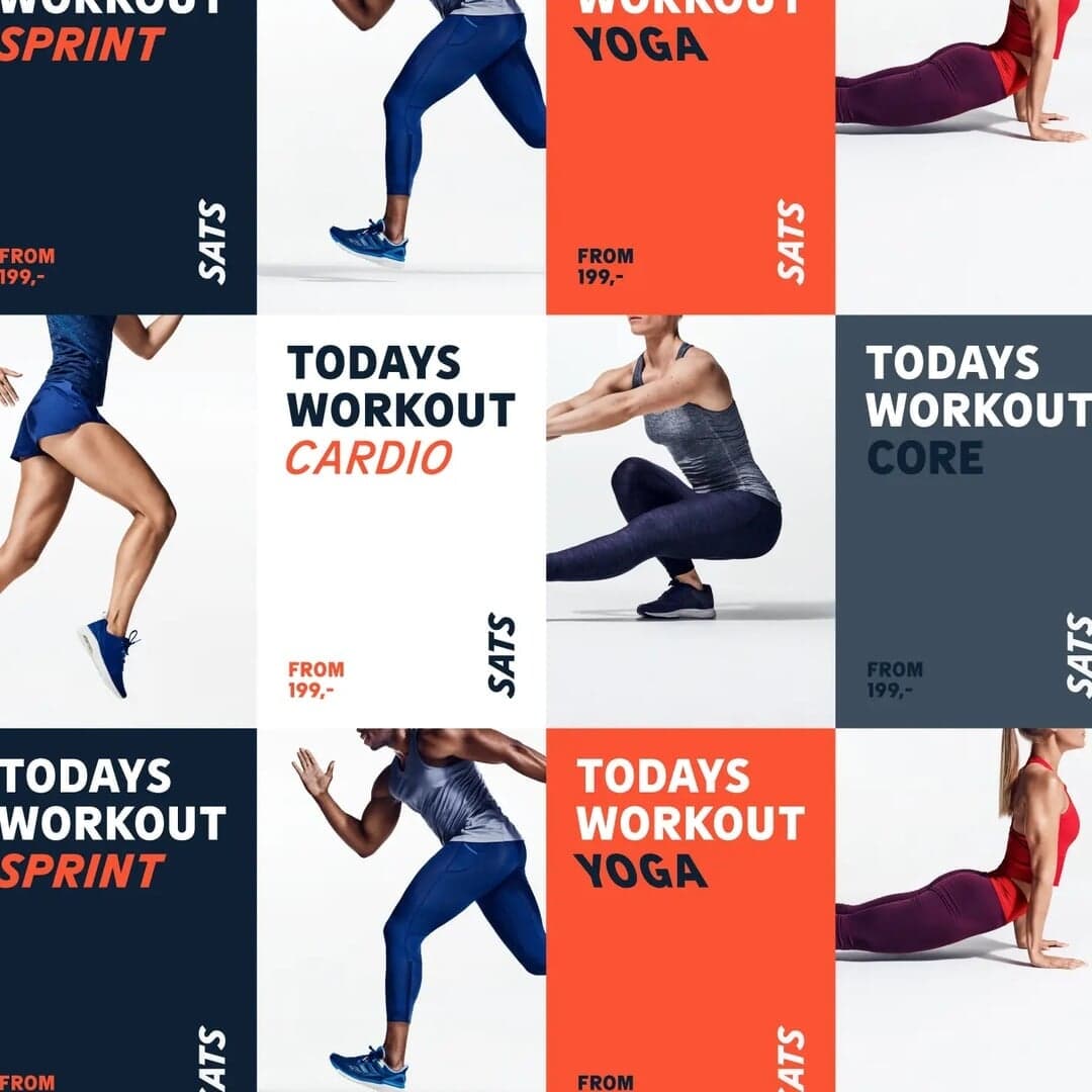 Brand Identity For Sats Fitness Chain