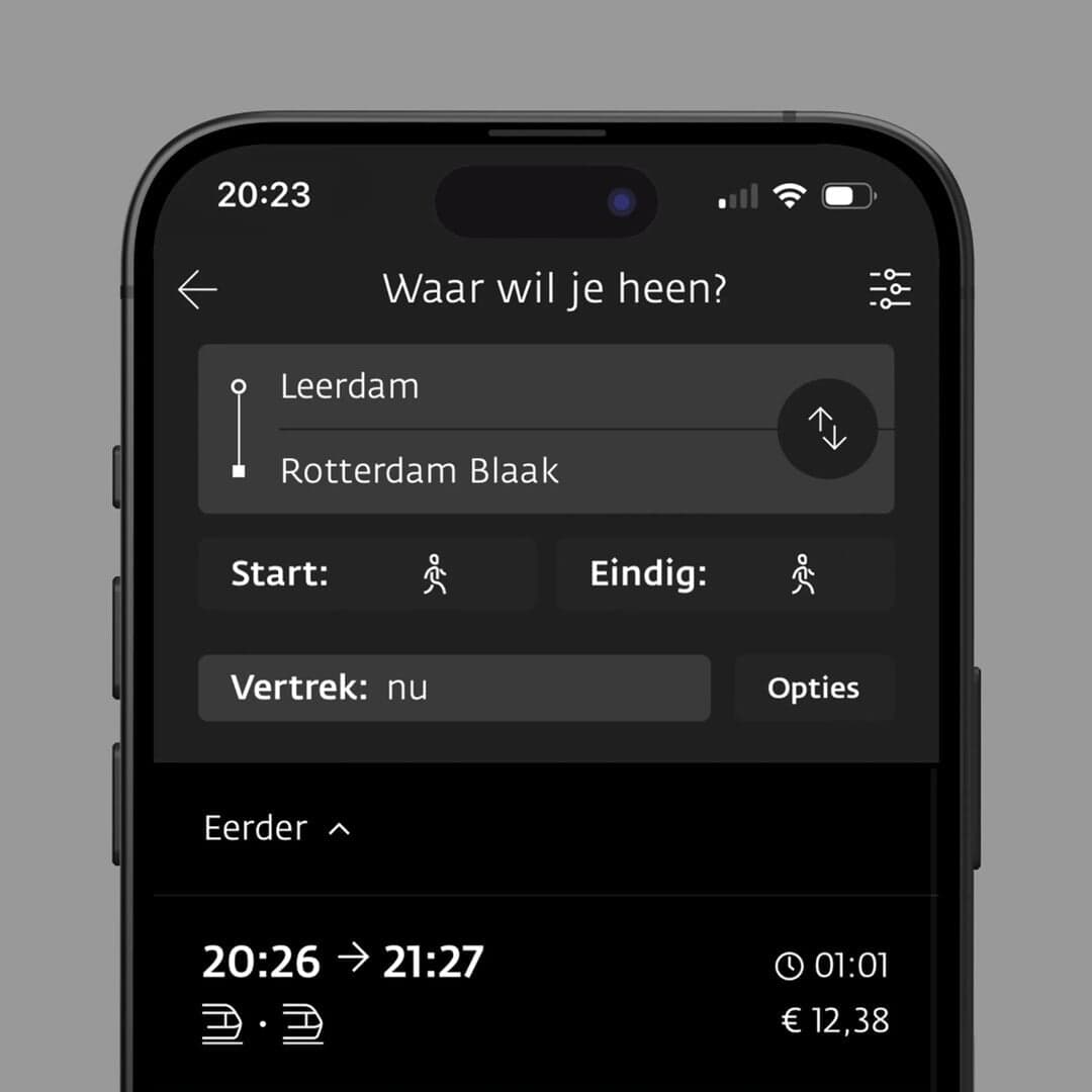 App Design For The #1 Dutch Public Transportation Platform