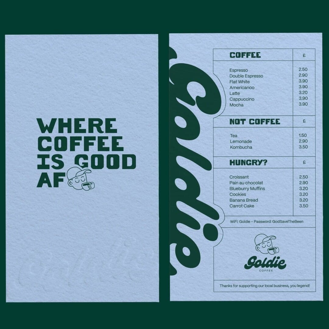 Brand Identity And Illustrations For Goldie Coffee Shop
