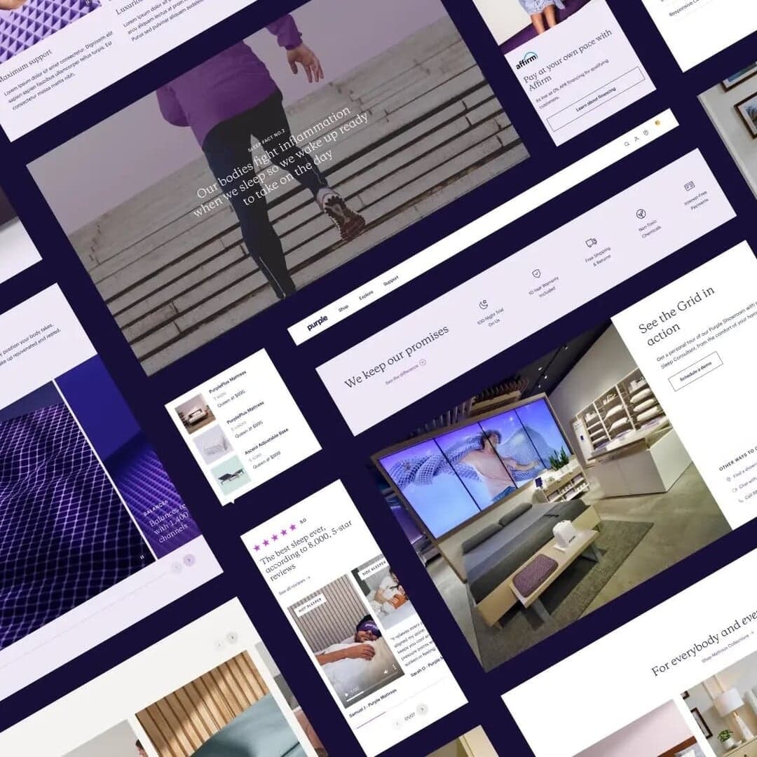 Digital Experience Redesign For Purple Sleep Brand