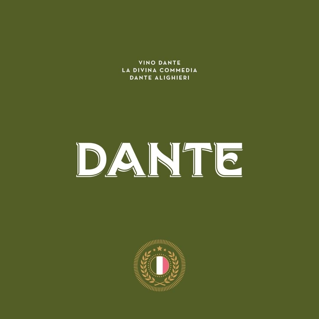 Wine Label Design For Dante Cidadania Italiana