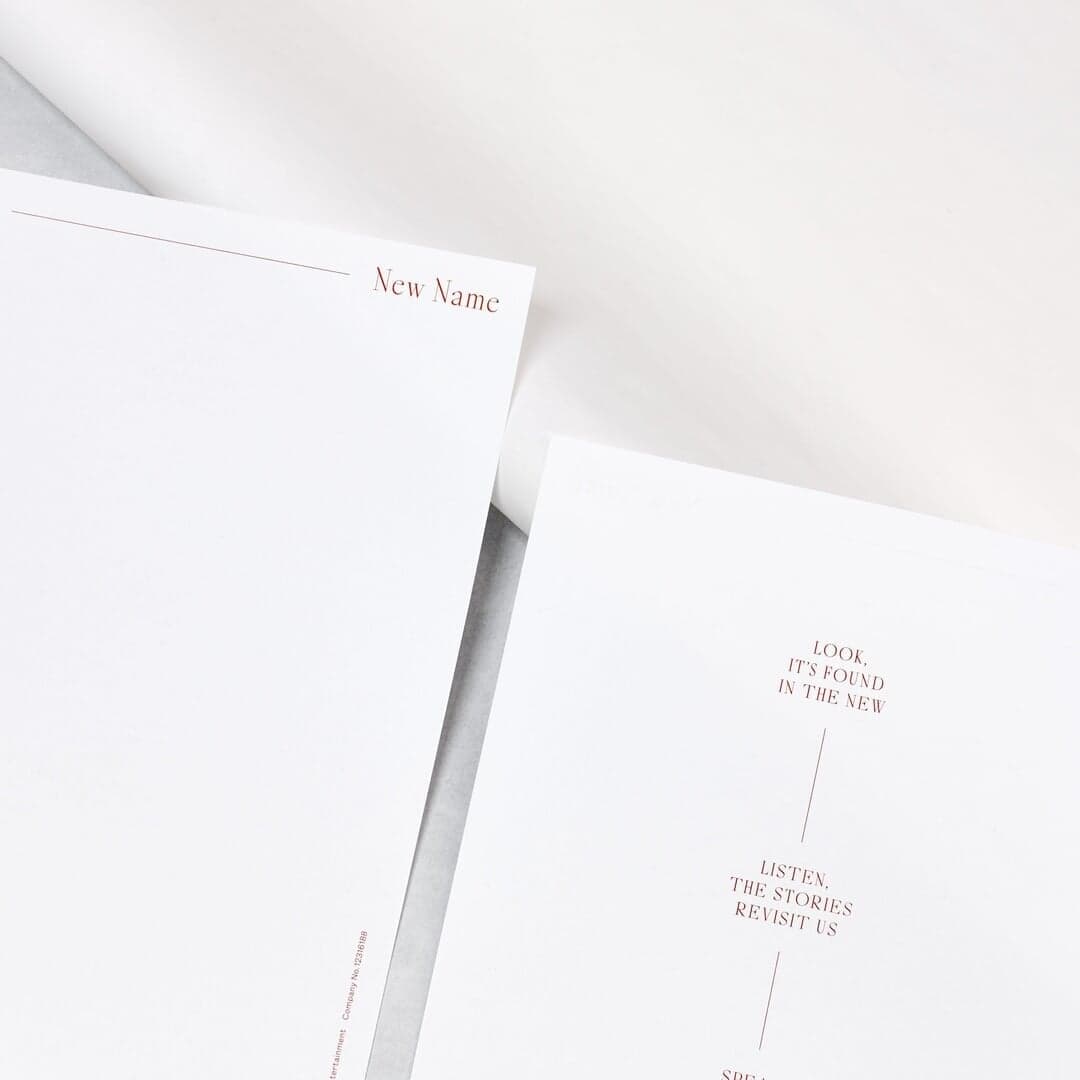 Typographic Identity And Website For New Name Entertainment