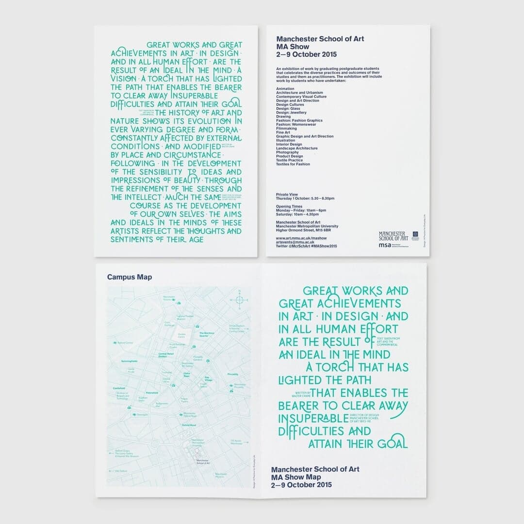 Campaign Identity For Manchester School Of Art Degree Show