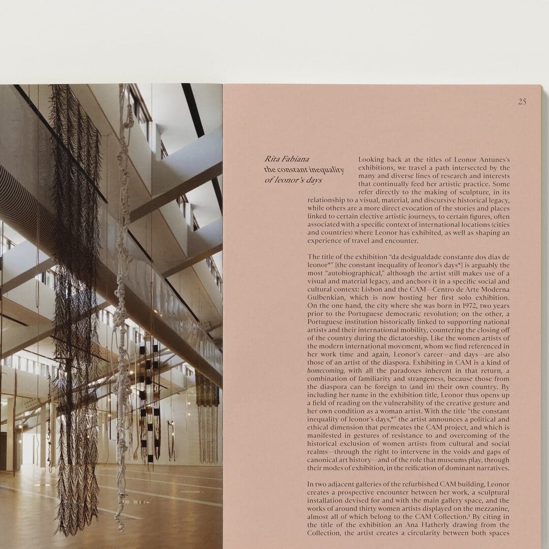 Exhibition Catalogue Design For Leonor Antunes At Cam Gulbenkian