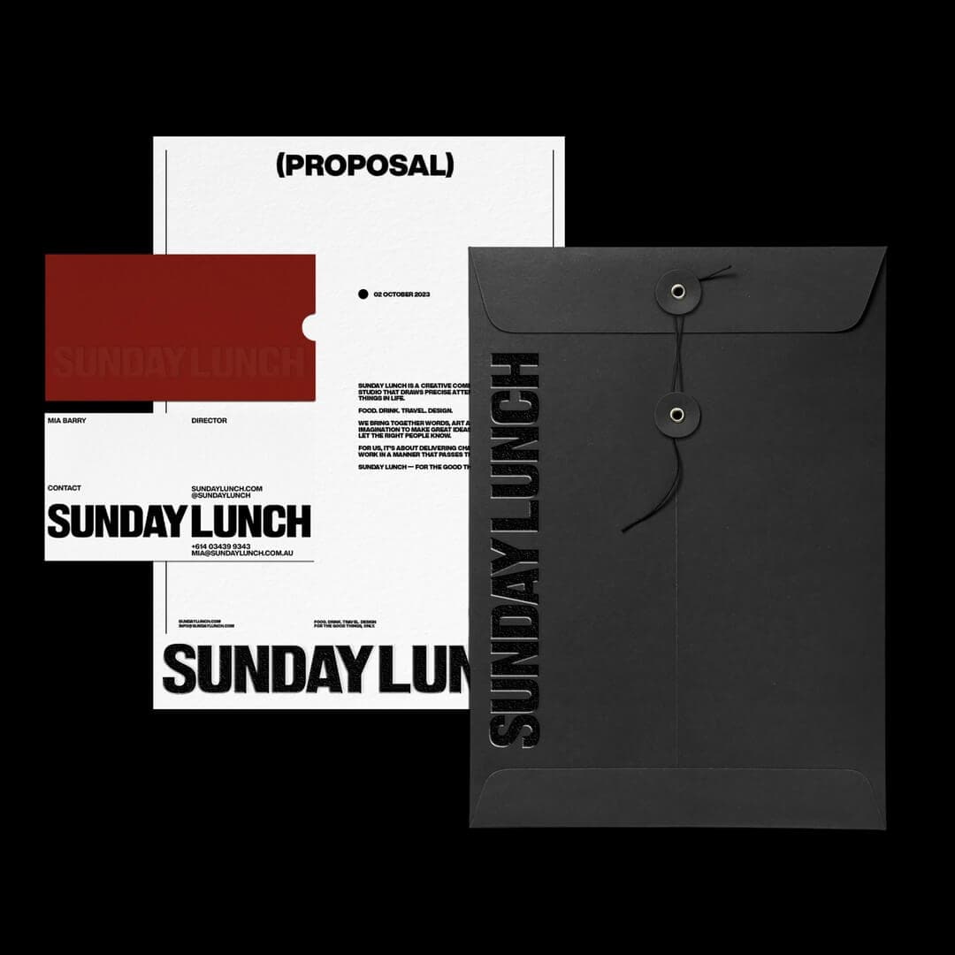 Brand Identity For Sunday Lunch