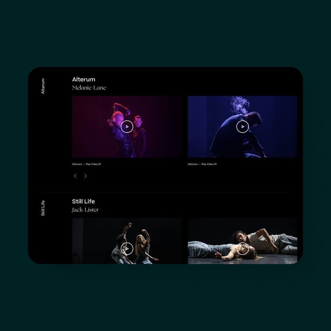 Website Design For Australasian Dance Collective