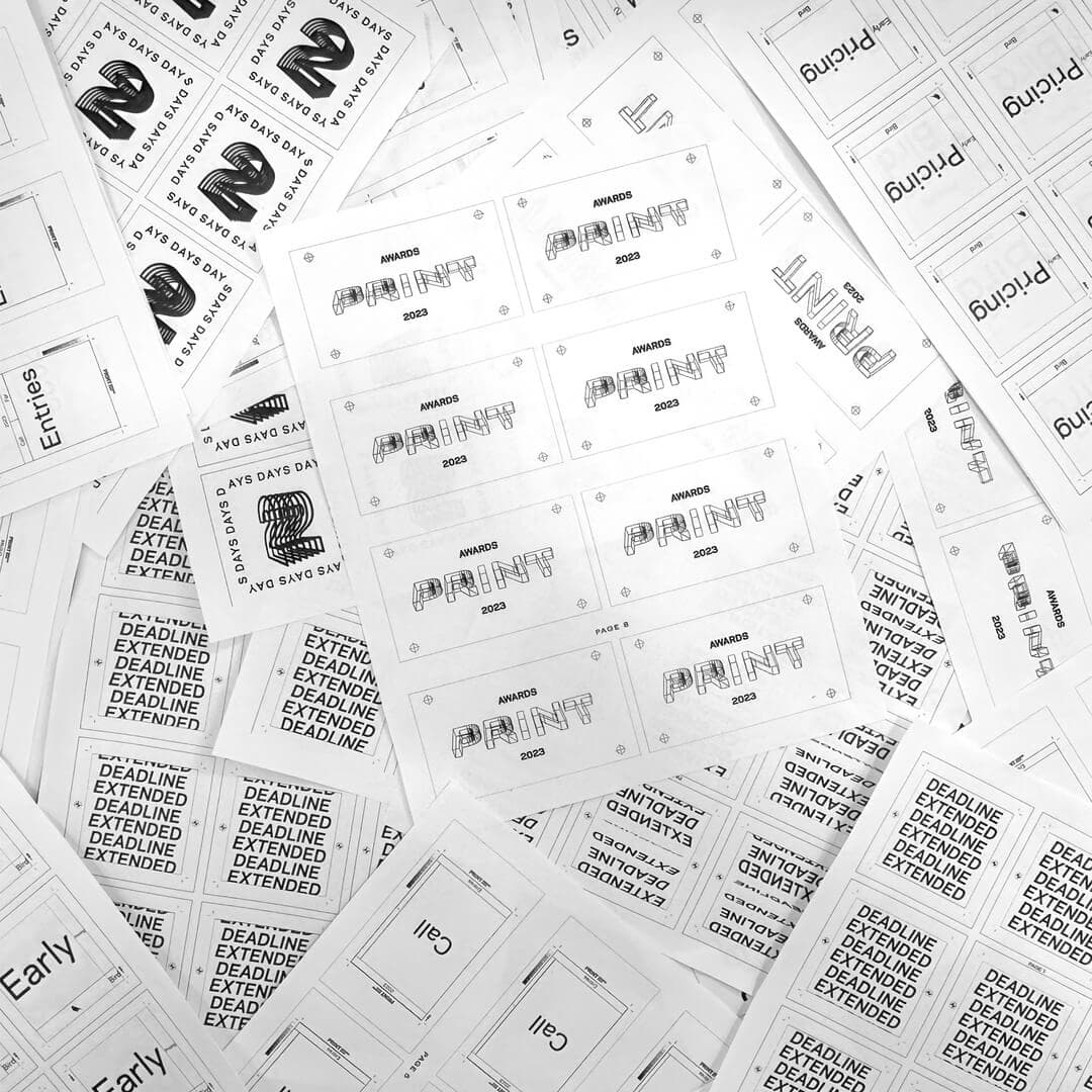 Identity And Motion System For Print Awards 2023