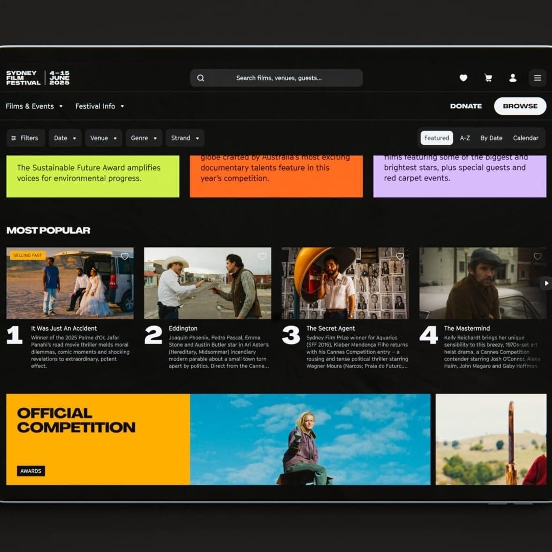 Campaign Identity For Sydney Film Festival 2025